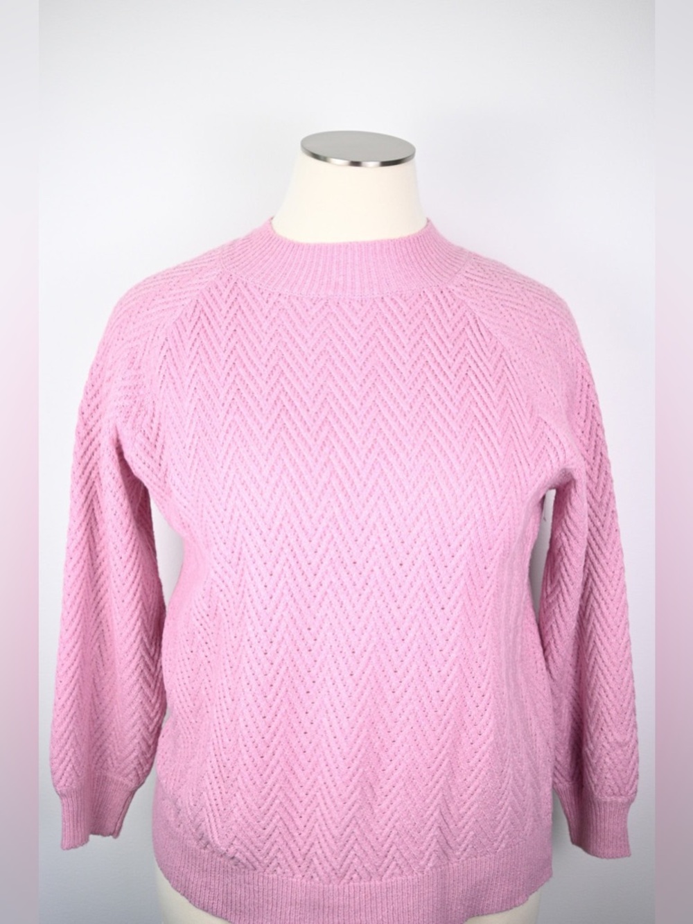 Pink Clover Chevron Pink Sweater, New Without Tags - Picture 6 of 6
